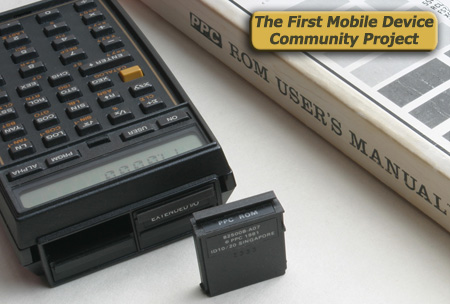 HP-41CX mobile computer/calculator with community developed PPC ROM software applications and synthetic code library