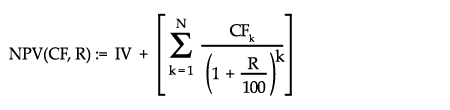 Net Present Value, NPV, in $ dollars