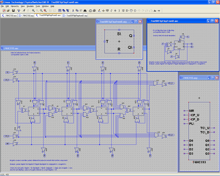 74HC193 Circuit and Related Components